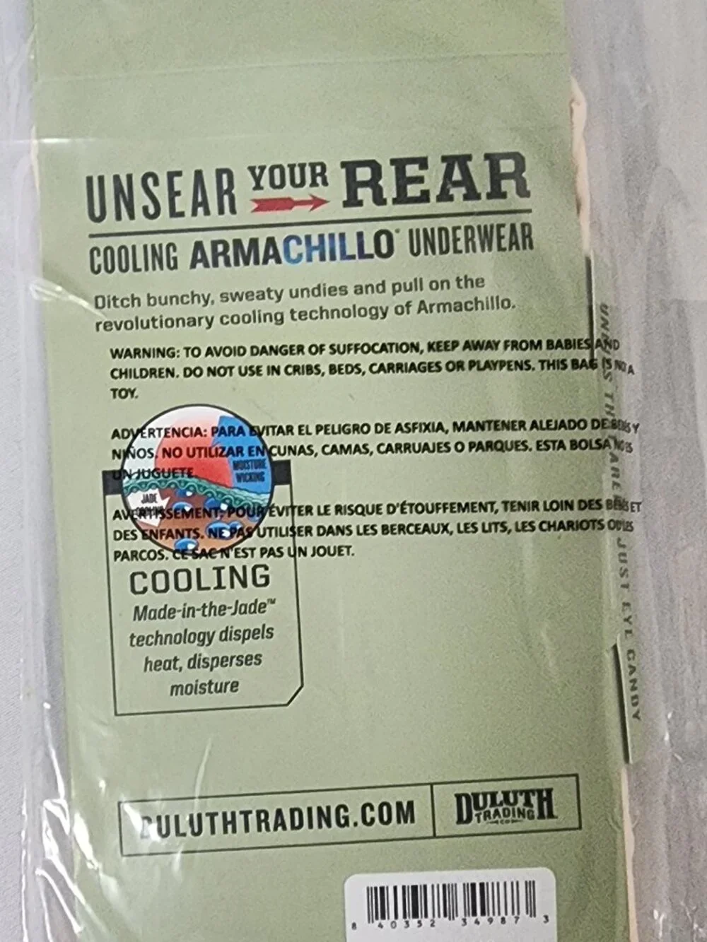 Duluth Trading Co features microscopic